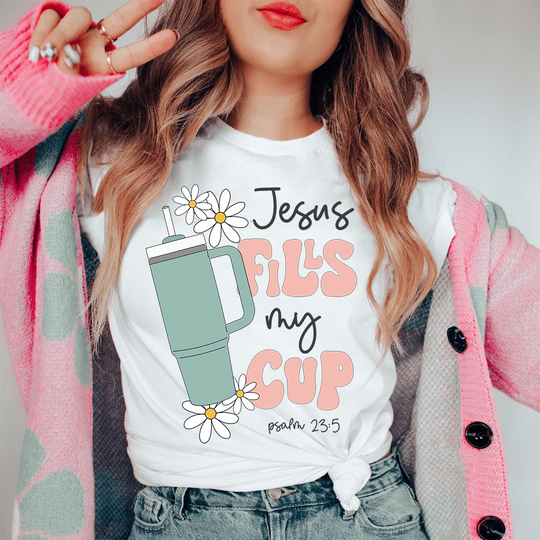 Jesus Fills My Cup Psalm 235 Tee-0